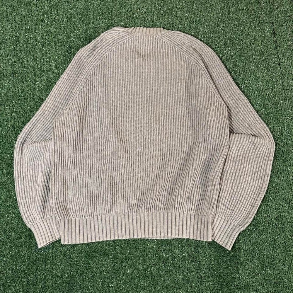 Hollister Boxy Knit Sweater Mens Small Light Gray Ribbed Raglan Streetwear 0203 - Picture 2 of 6